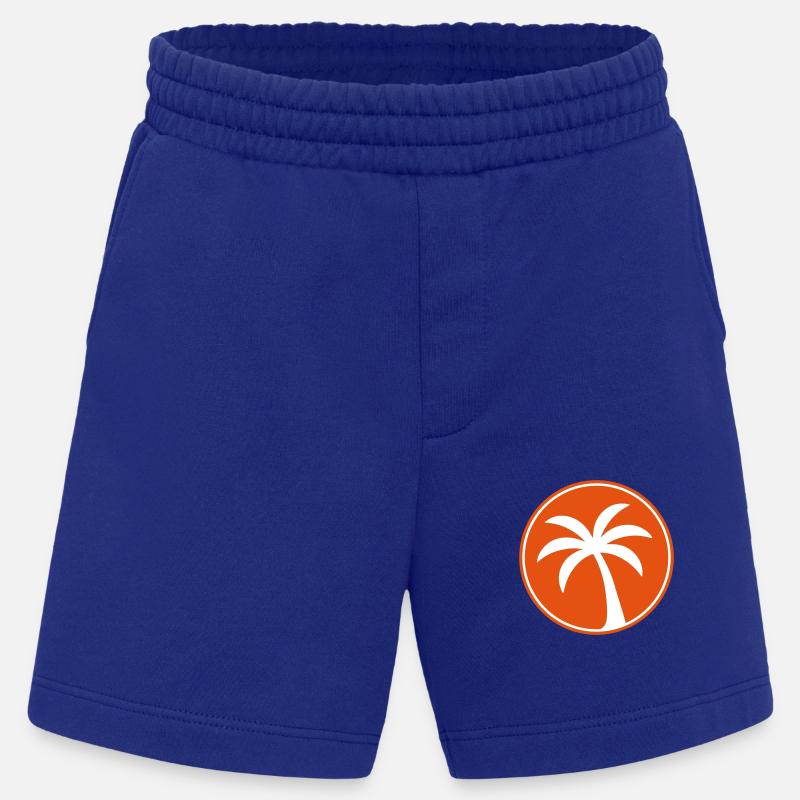 Plage de l’icône de palmier - Short bio épais fabriqué en UE - Iconic Blue