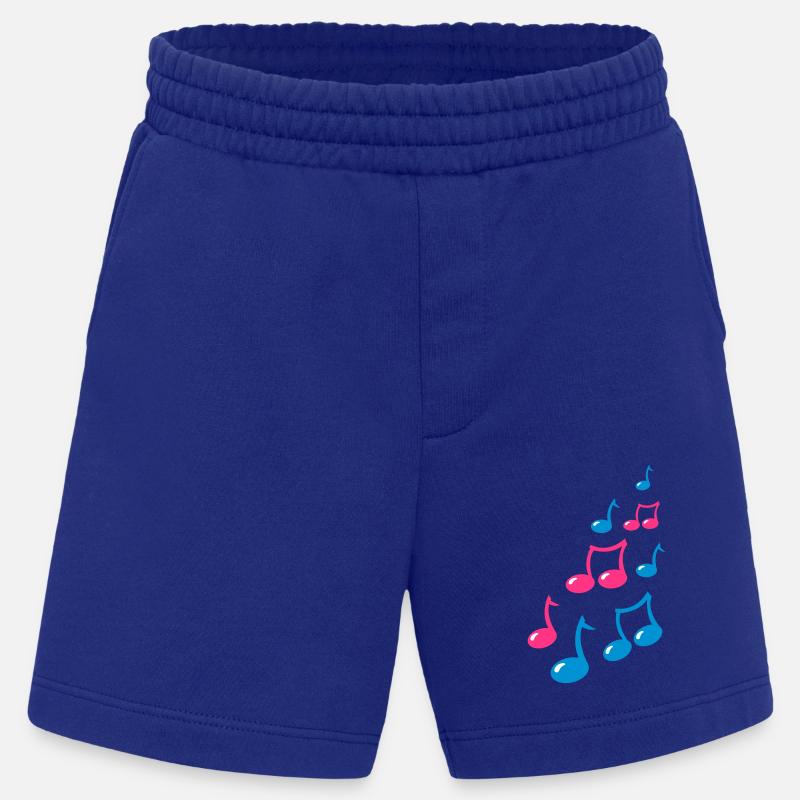 notes de musique mignon - Short bio épais fabriqué en UE - Iconic Blue