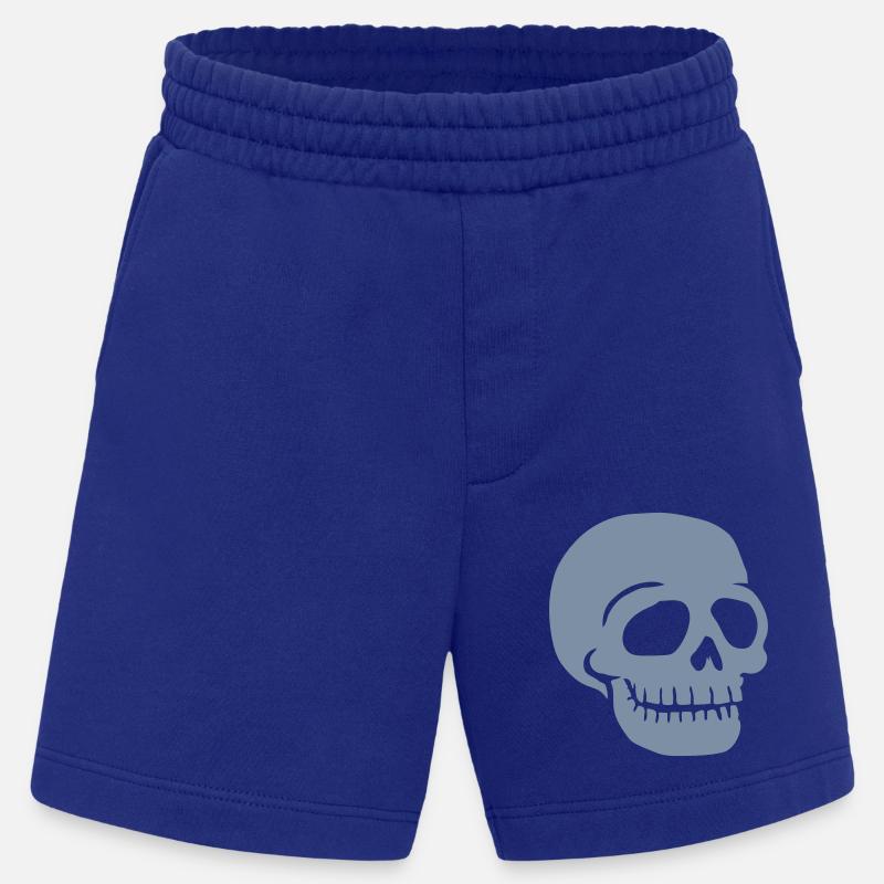 Comic skull friendly skull - Heavyweight Shorts - made by SPREAD  - Iconic Blue