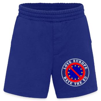 love europe hate the eu - Heavyweight Shorts - made by SPREAD  - Iconic Blue - Vorne