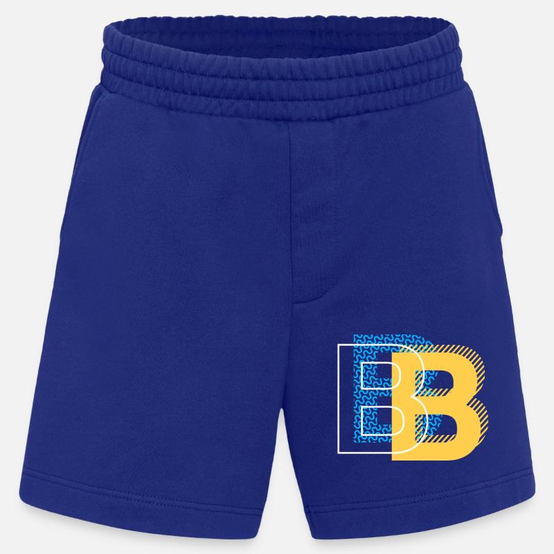 Anfangsbuchstabe B b - Heavyweight Shorts - made by SPREAD  - Iconic Blue