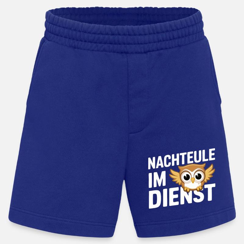 Nachteule Eule Eulen Vogel - Heavyweight Shorts - made by SPREAD  - Iconic Blue