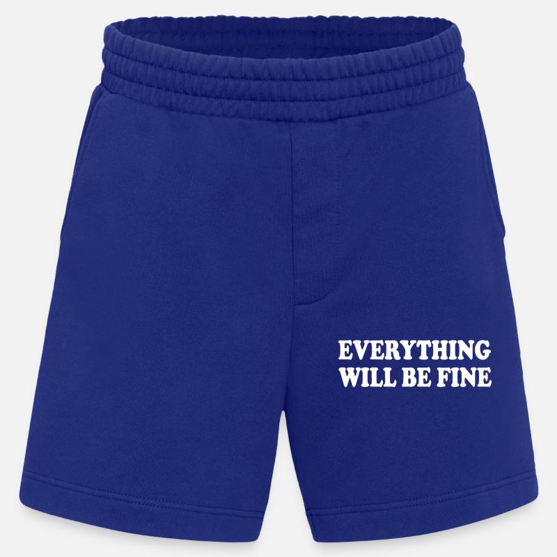 everything will be fine - Heavyweight Shorts - made by SPREAD  - Iconic Blue
