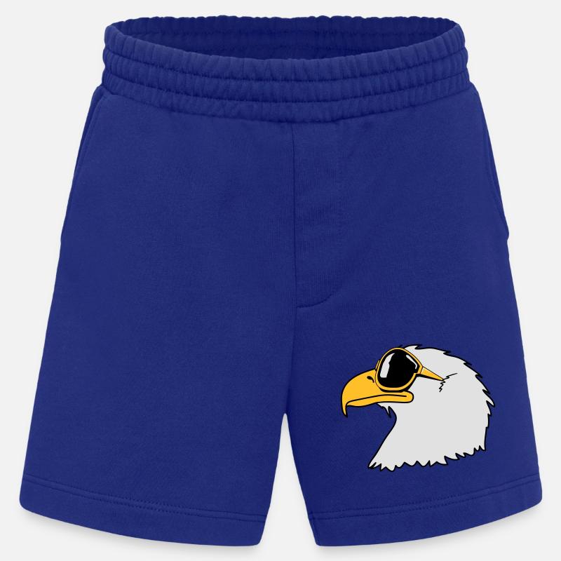 Eagle sunglasses cool bird funny - Heavyweight Shorts - made by SPREAD  - Iconic Blue