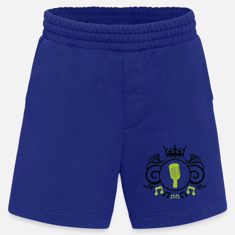 Microphone crest - Heavyweight Shorts - made by SPREAD  - Iconic Blue