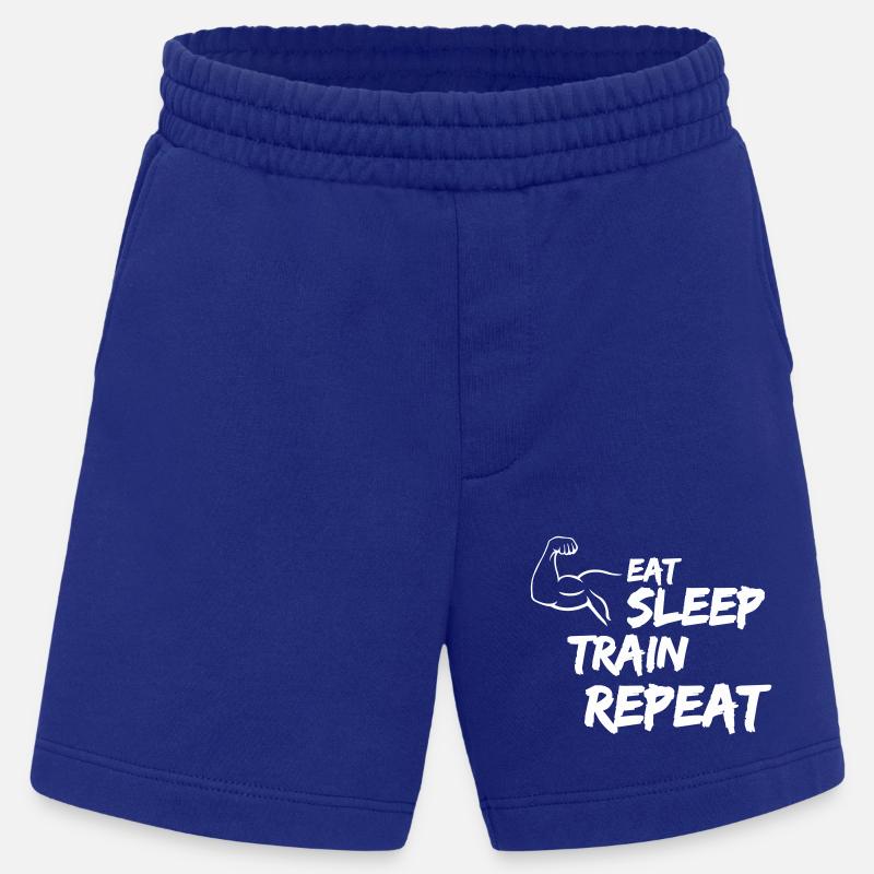 Manger Dormir Train Répéter - Short bio épais fabriqué en UE - Iconic Blue