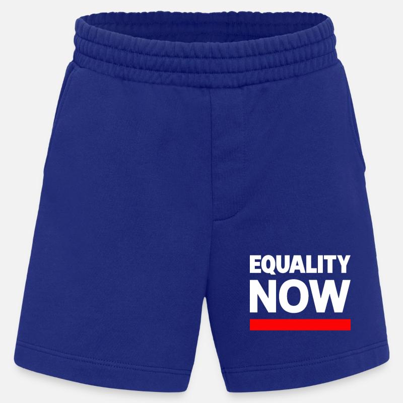 EQUALITY NOW Statement Slogan - Heavyweight Shorts - made by SPREAD - Iconic Blue