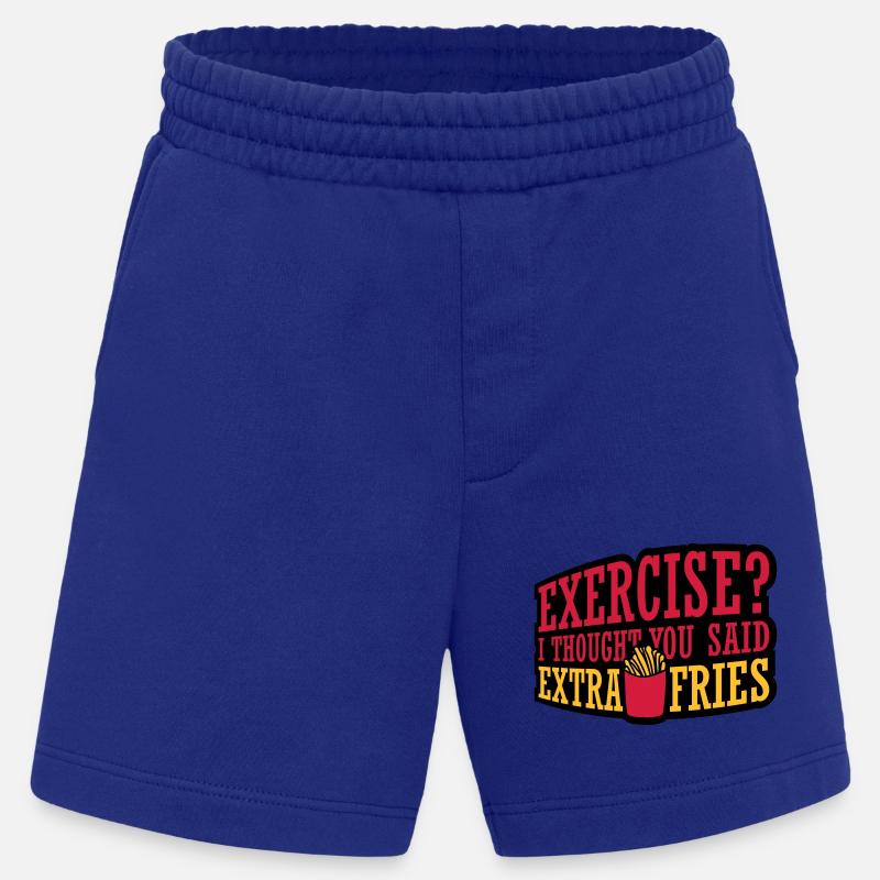 Exercise Extra Fries Zitat - Heavyweight Shorts - made by SPREAD  - Iconic Blue