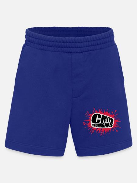 crypto is for virgins - Heavyweight Shorts - made by SPREAD  - Iconic Blue