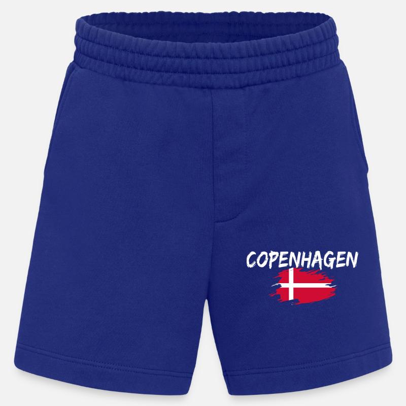 Copenhague Danemark Drapeau Copenhague - Short bio épais fabriqué en UE - Iconic Blue