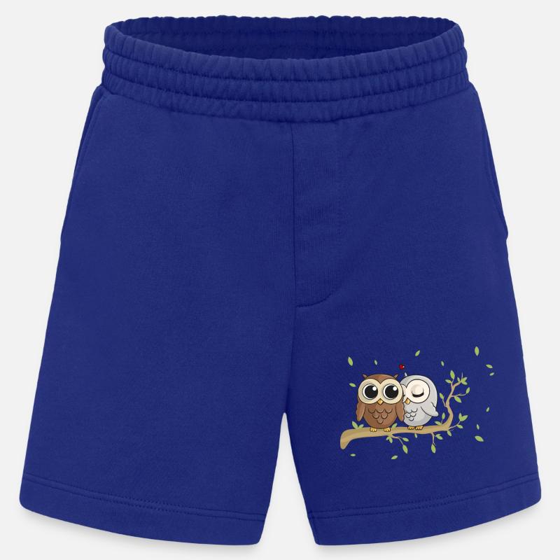 Verliebte Comic Eulen - Heavyweight Shorts - made by SPREAD  - Iconic Blue