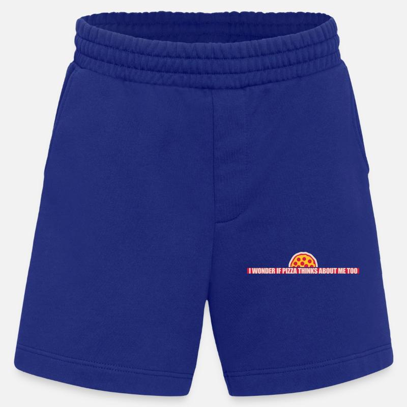 pizza thinks about me - Heavyweight Shorts - made by SPREAD  - Iconic Blue