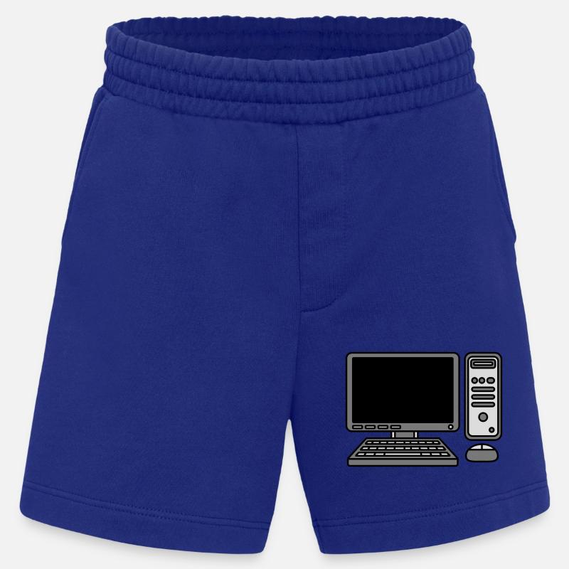 Computer Keyboard Mouse Screen - Heavyweight Shorts - made by SPREAD  - Iconic Blue