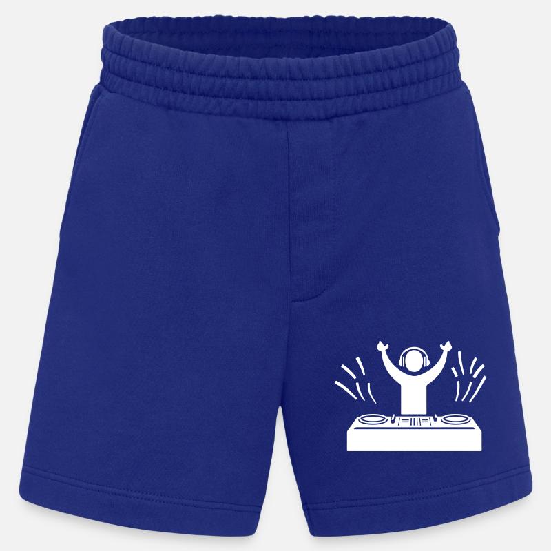 Dj Party Turntables - Heavyweight Shorts - made by SPREAD  - Iconic Blue