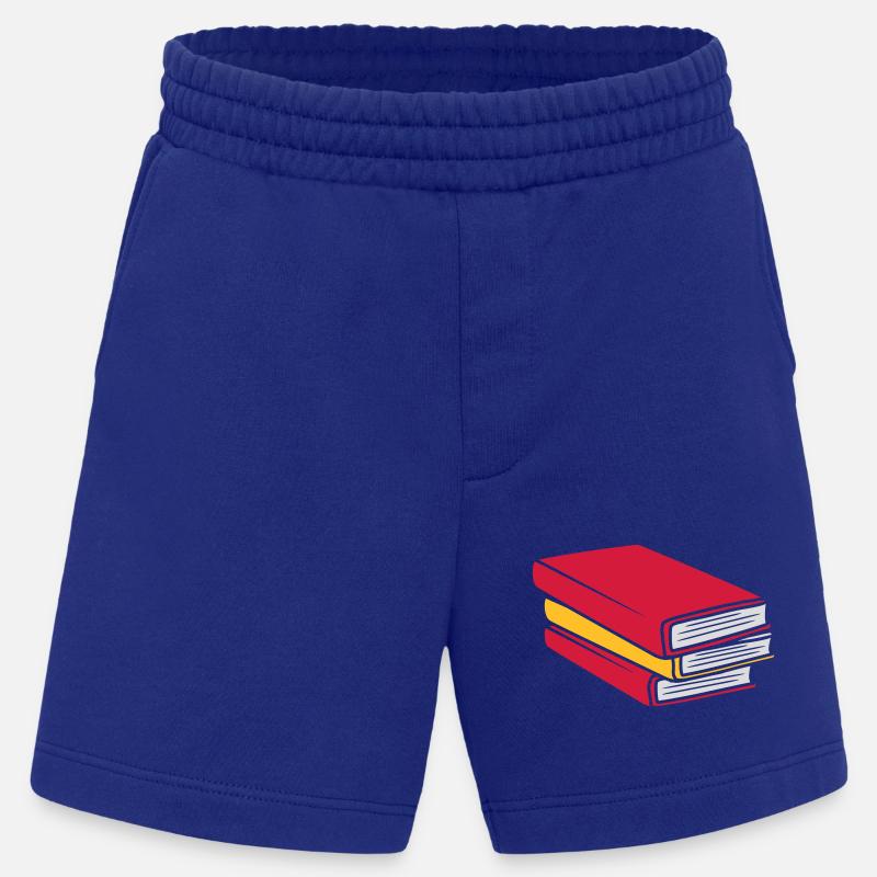 Design gestapelte Bücher Comic - Heavyweight Shorts - made by SPREAD  - Iconic Blue
