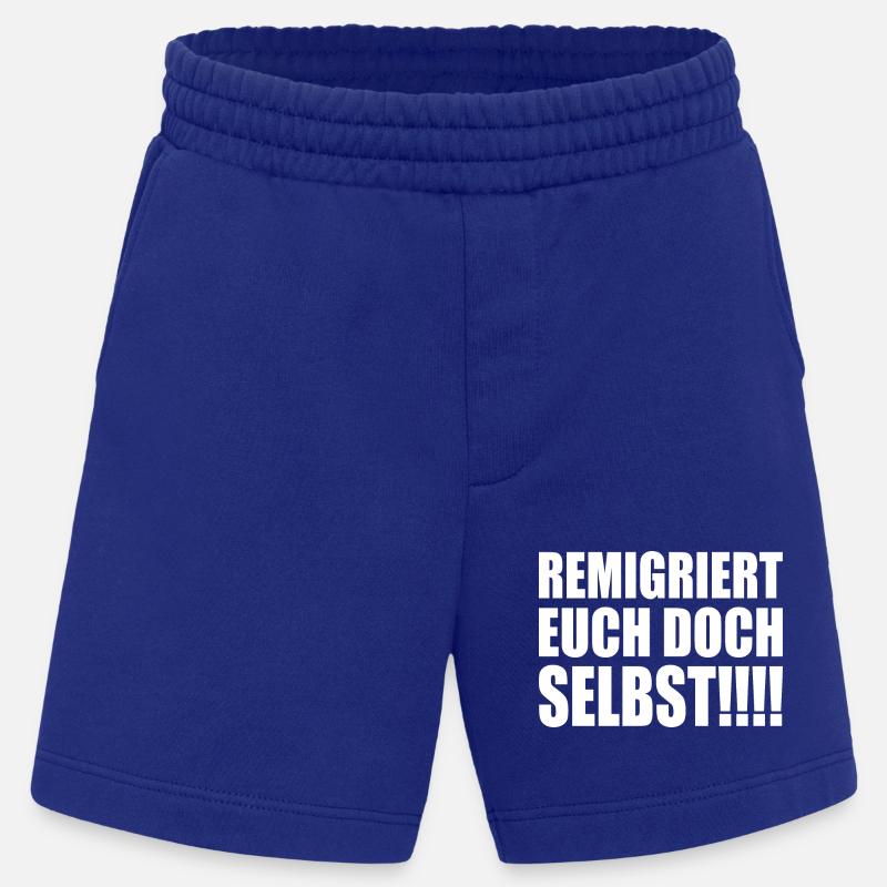 Remigrate yourselves - Heavyweight Shorts - made by SPREAD - Iconic Blue