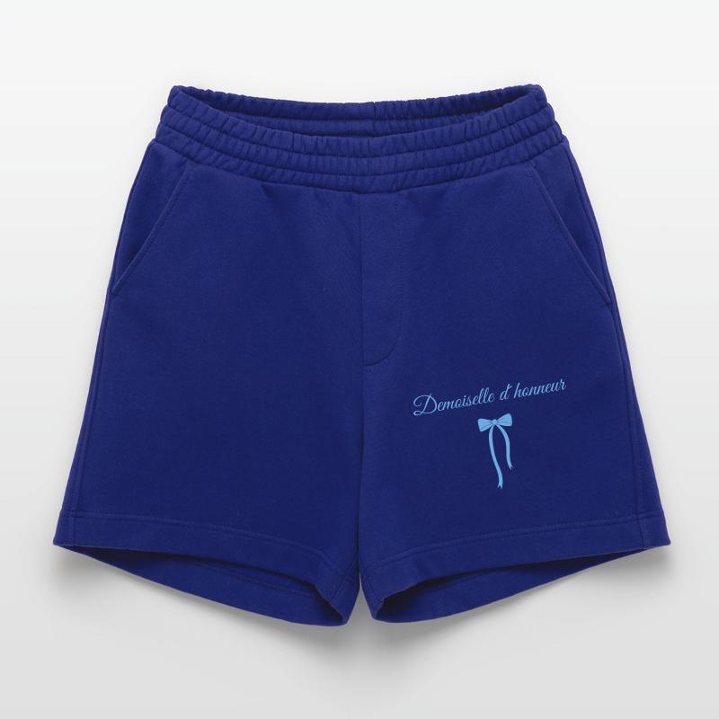 Blue Bow Bridesmaid Heavyweight Shorts - made by SPREAD 