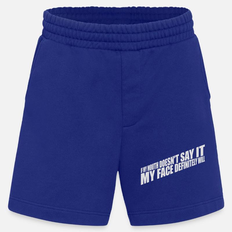 my face definitely will - Heavyweight Shorts - made by SPREAD  - Iconic Blue