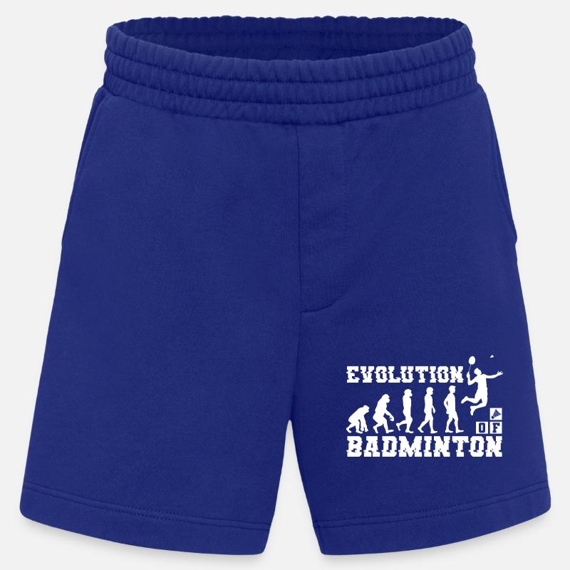 Badminton Evolution Silhouette - Heavyweight Shorts - made by SPREAD  - Iconic Blue