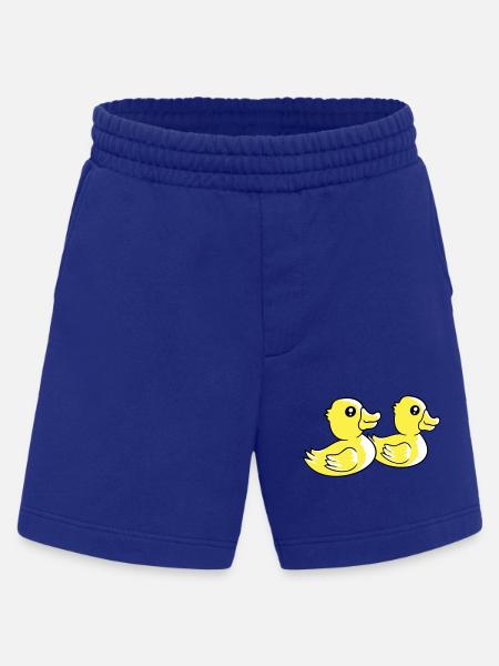 2 ænder svømmevand par to venner hold - Heavyweight organic shorts made in EU - Iconic Blue