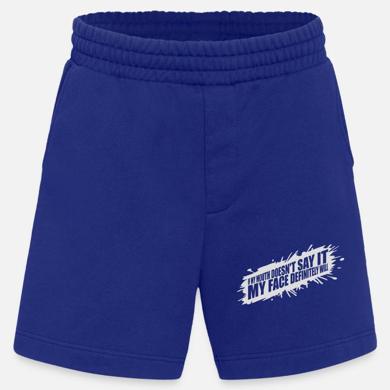 my face definitely will - Heavyweight Shorts - made by SPREAD  - Iconic Blue