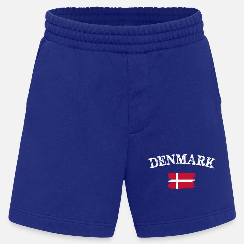 Drapeau brossé du Danemark - Short bio épais fabriqué en UE - Iconic Blue