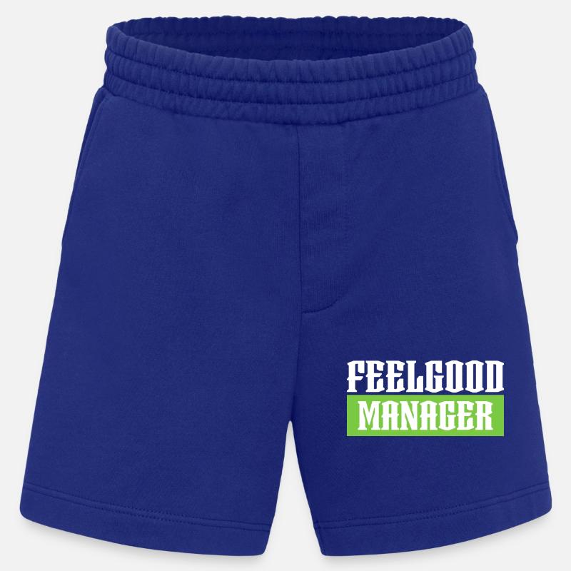 Feelgood manager tshirt vert noir - Short bio épais fabriqué en UE - Iconic Blue