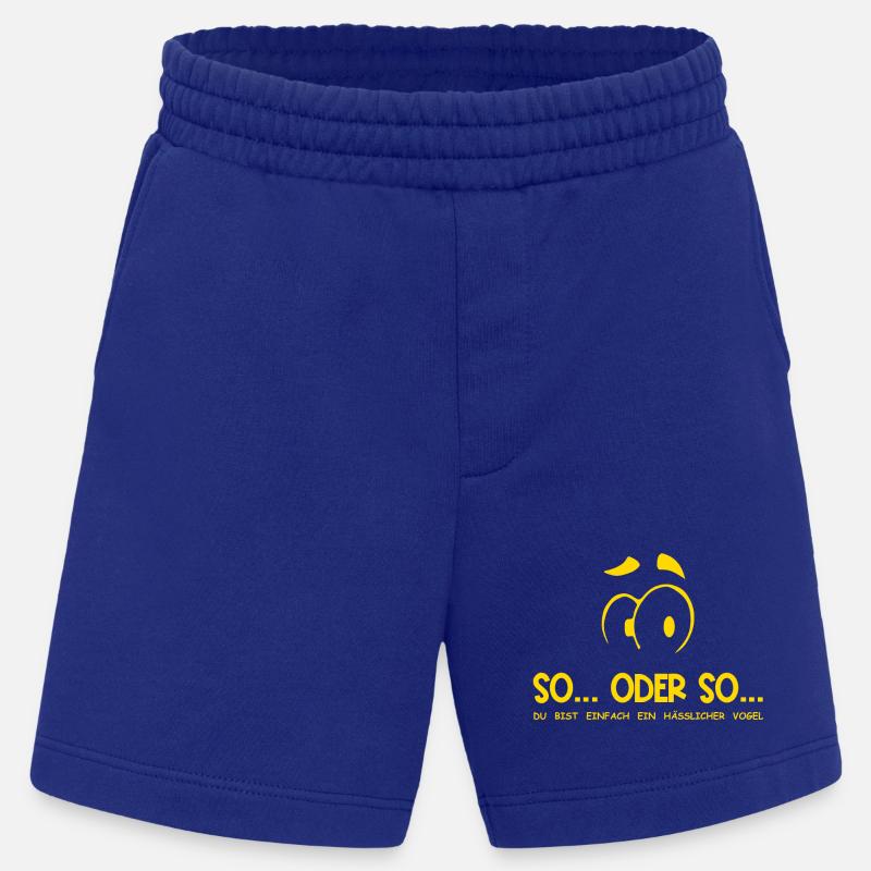 So...Oder So: Hässlicher Vogel - Gelb - Heavyweight Shorts - made by SPREAD  - Iconic Blue
