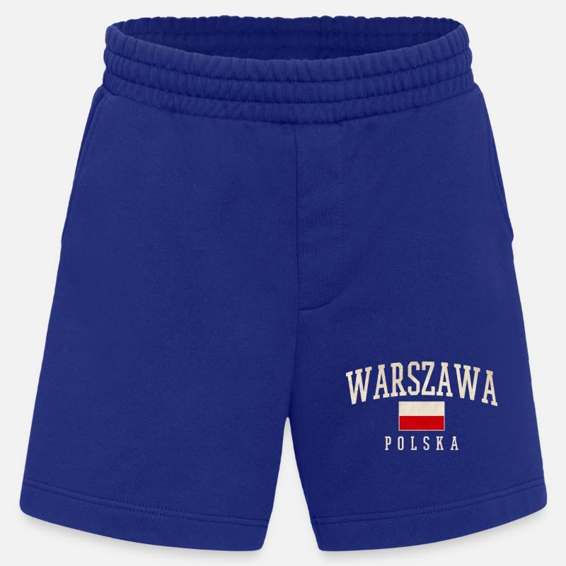 Varsovie Pologne Drapeau Style - Short bio épais fabriqué en UE - Iconic Blue