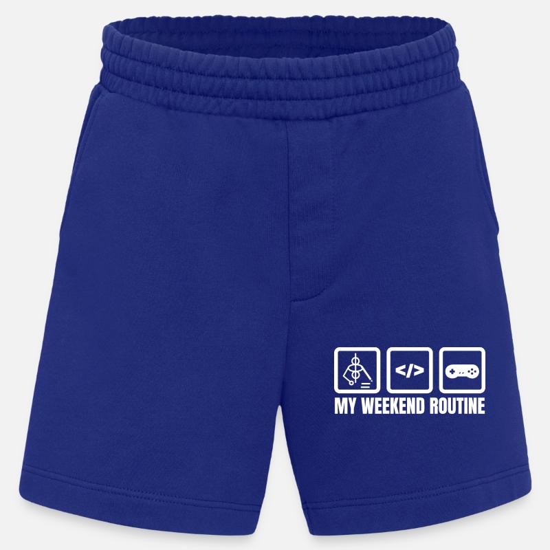 Ma routine du week-end - Short bio épais fabriqué en UE - Iconic Blue