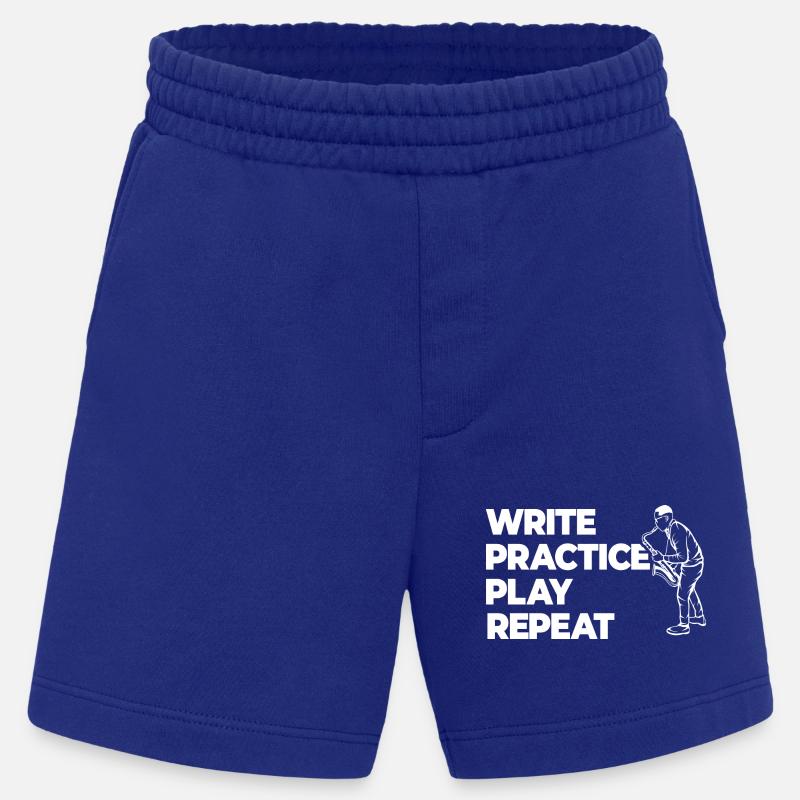 Writing, practicing, playing, repeating - Heavyweight Shorts - made by SPREAD  - Iconic Blue