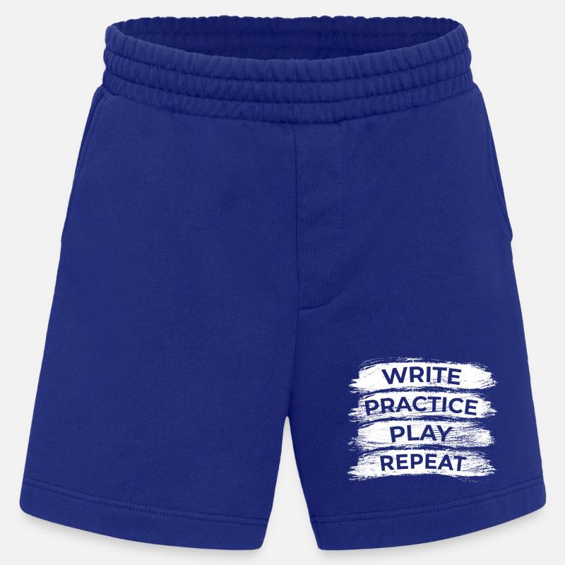 Writing, practicing, playing, repeating - Heavyweight Shorts - made by SPREAD  - Iconic Blue