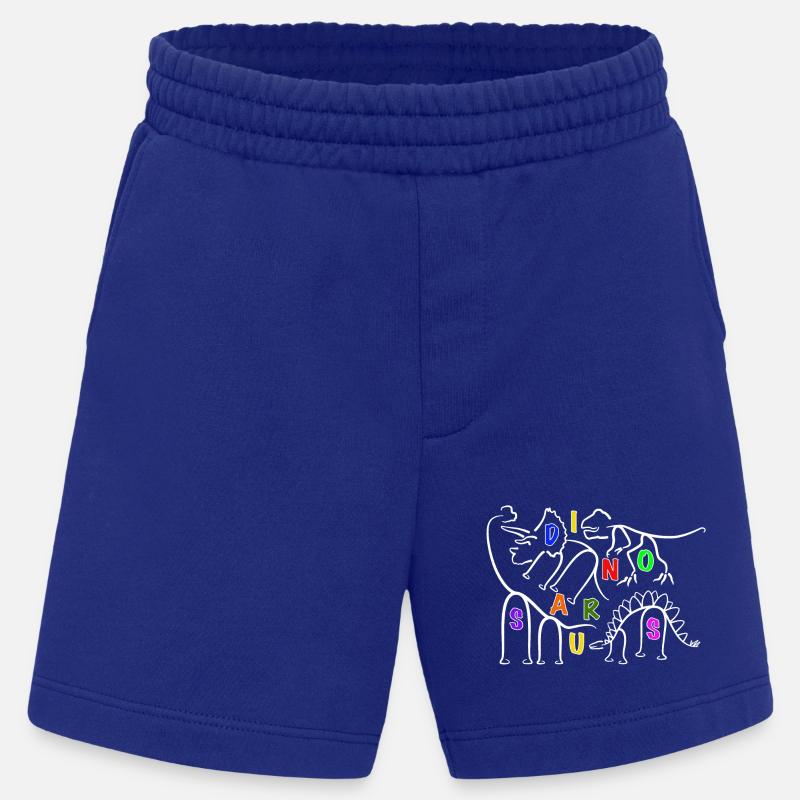 various Dinosaurs Dino line graphics - Heavyweight Shorts - made by SPREAD  - Iconic Blue