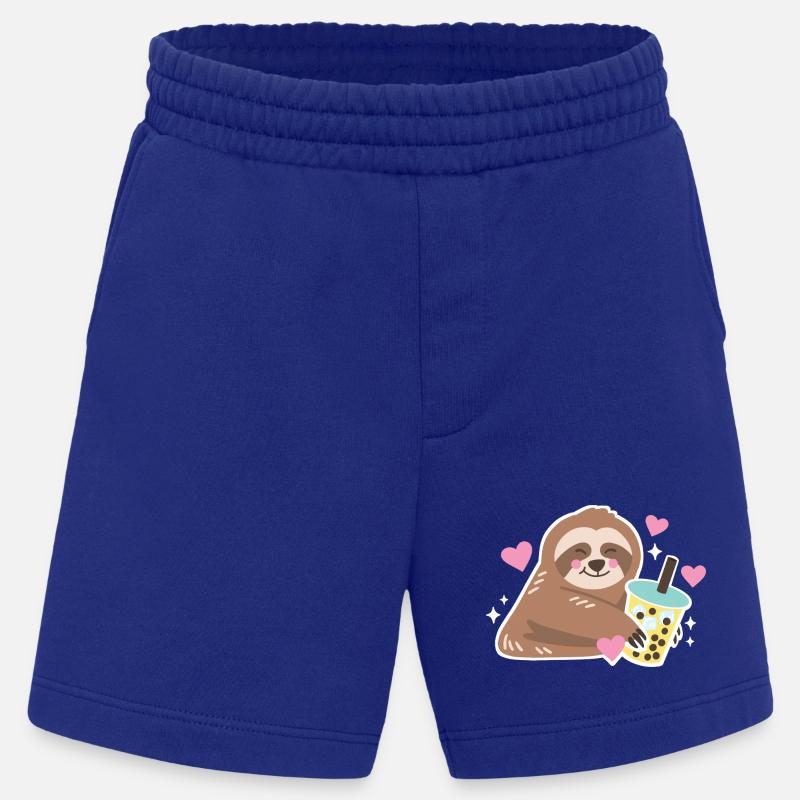 Faultier Boba Bubble Tea - Heavyweight Shorts - made by SPREAD  - Iconic Blue