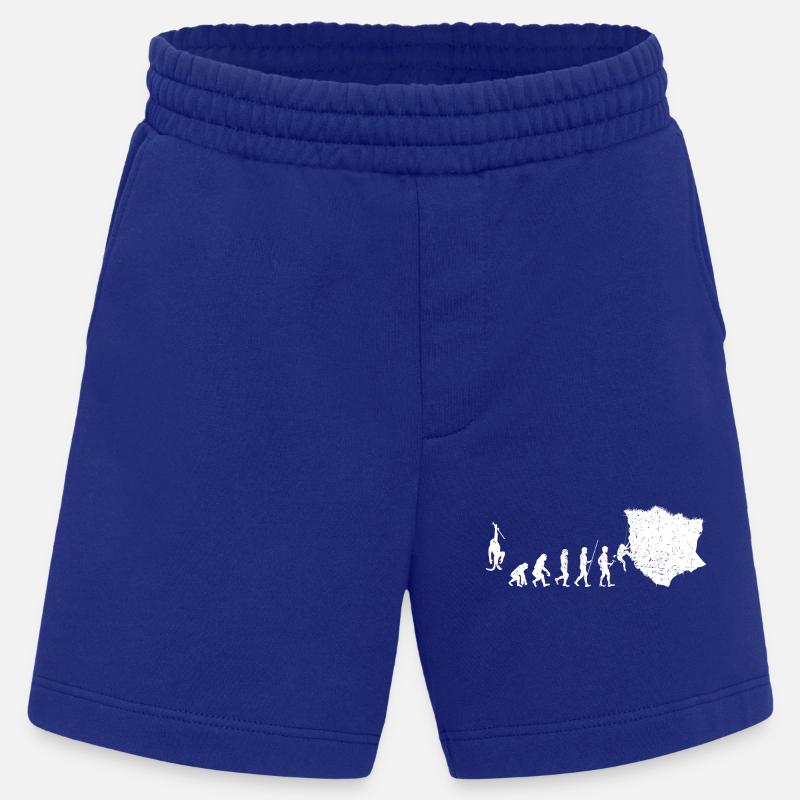 Silhouette de l’évolution à l’aventure - Short bio épais fabriqué en UE - Iconic Blue