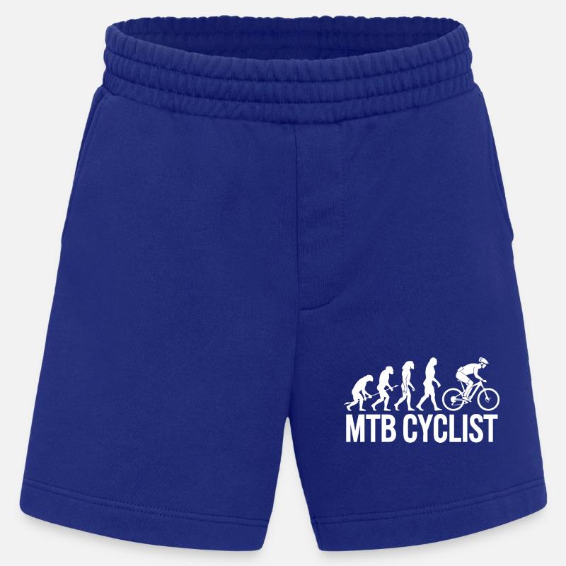 Evolution einer MTB-Radfahrer-Silhouette - Heavyweight Shorts - made by SPREAD  - Iconic Blue