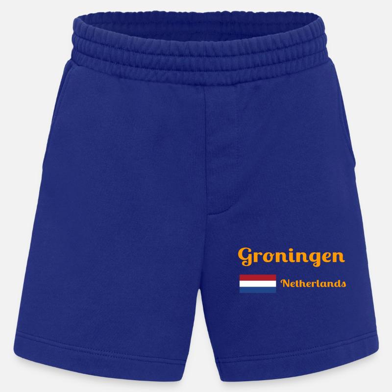 Groningue, Pays-Bas - Imprimés élégants - Short bio épais fabriqué en UE - Iconic Blue