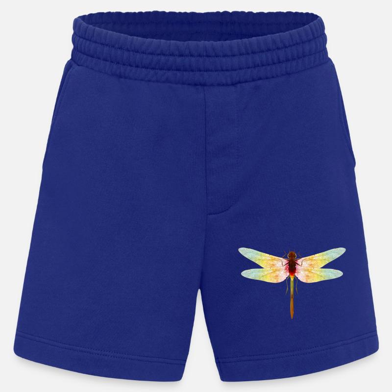 Iridescent Dragonfly – Filigree Insect Motif - Heavyweight Shorts - made by SPREAD  - Iconic Blue