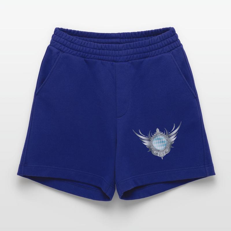 Silver wing crest with diamond pattern Heavyweight Shorts - made by SPREAD 