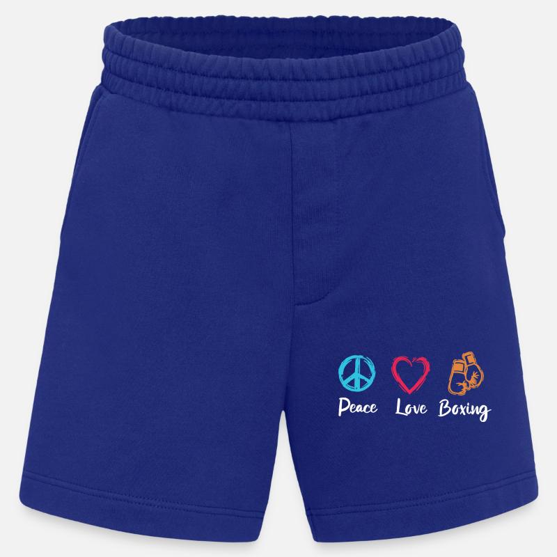 Frieden Liebe Boxen - Heavyweight Shorts - made by SPREAD  - Iconic Blue
