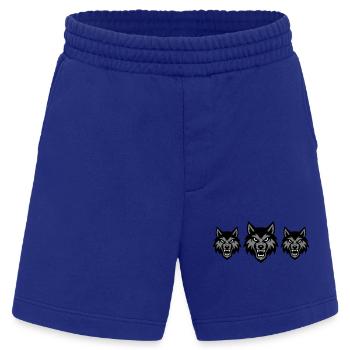 Wolf Kopf Gruppe Rudel - Heavyweight Shorts - made by SPREAD  - Iconic Blue - Vorne