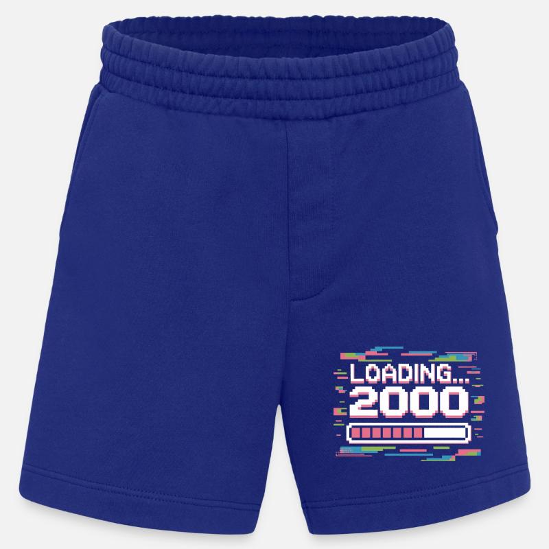 Pixel Retro Design Loading 2000 - Heavyweight Shorts - made by SPREAD - Iconic Blue