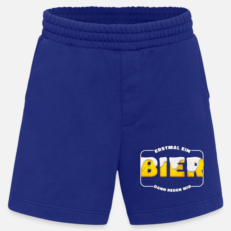 First beer – dam let's talk - Heavyweight Shorts - made by SPREAD - Iconic Blue