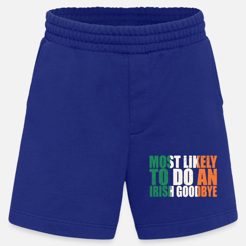 Irisches Abschiedshumor-Tee - Heavyweight Shorts - made by SPREAD  - Iconic Blue