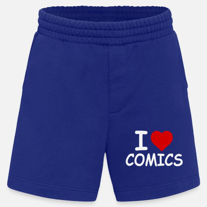 J’adore les comics - Rétro Bold - Short bio épais fabriqué en UE - Iconic Blue