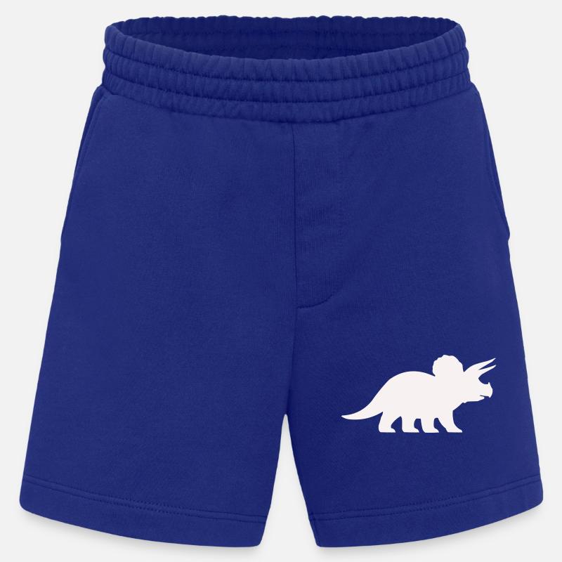 Triceratops Silhouette – Minimal Dino - Heavyweight Shorts - made by SPREAD  - Iconic Blue
