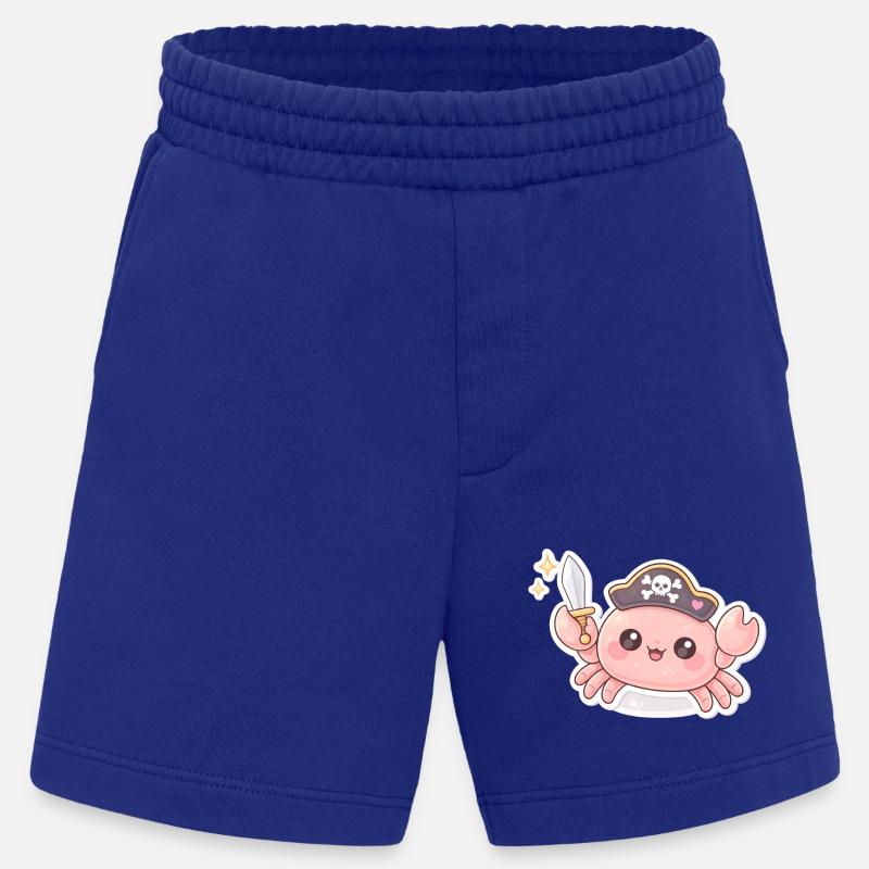 Crabe pirate avec épée - Short bio épais fabriqué en UE - Iconic Blue