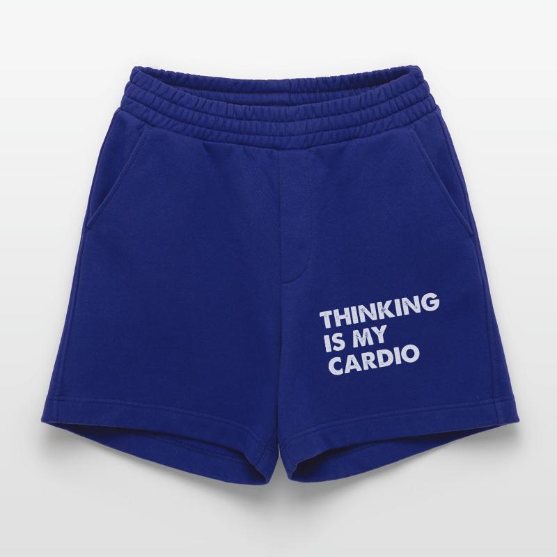 Thinking Is My Cardio Heavyweight Shorts - made by SPREAD 