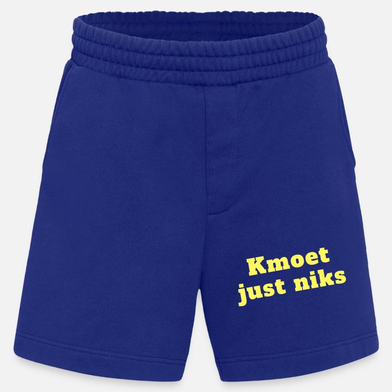 Kmoet just nothing, Antwerp dialect Shirts - Heavyweight Shorts - made by SPREAD - Iconic Blue