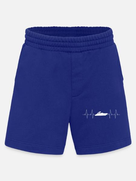 Boat Heartbeat Silhouette - Heavyweight Shorts - made by SPREAD - Iconic Blue